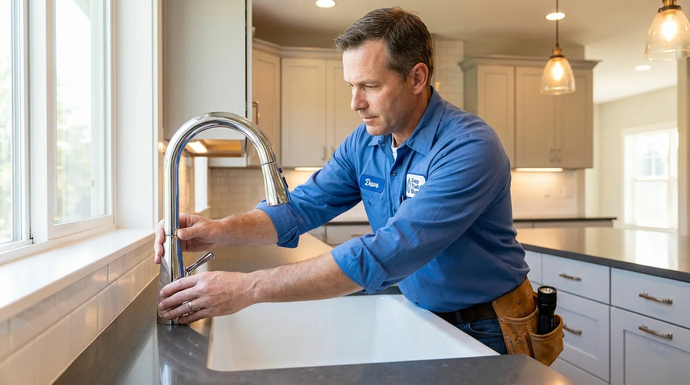 Kitchen faucet installation by Johns Plumbing LLC in Woodway